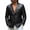 Black, variant on Hulanddfd Men Blazer Long Sleeve Lapel Collar Button Down Faux Leather Loose Fit Casual Outwear Lightweight Comfortable Everyday Wear