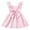 Pink, variant on Toddler Girls Summer Dresses Casual Striped Bow A Line Dress With Flutter Sleeves Clothes for Kids Size 4-5T