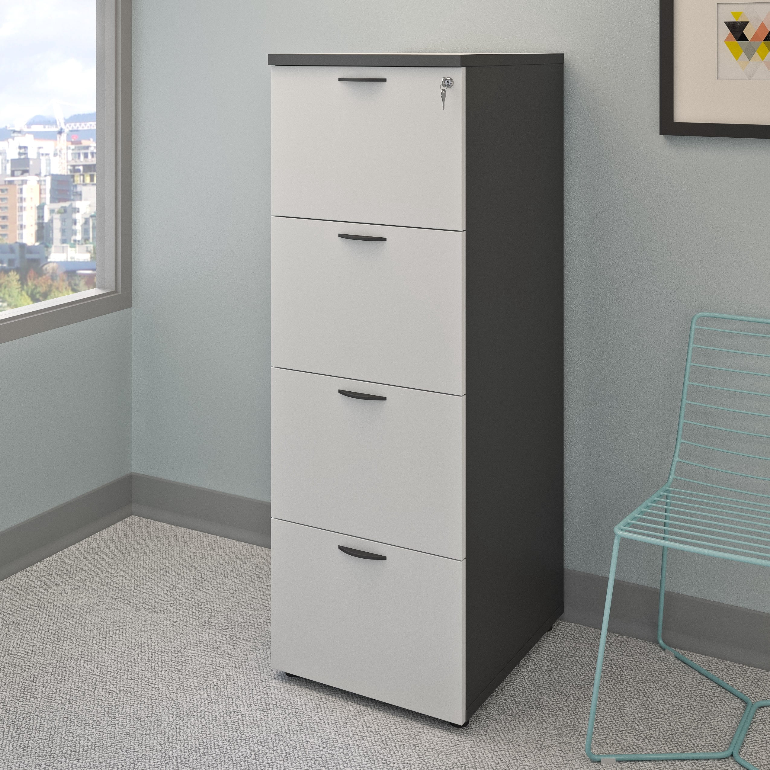 CorLiving Workspace Grey Tall Filing