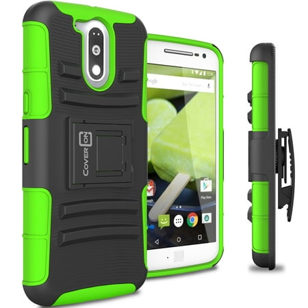 CoverON Motorola Moto G4 / G4 Plus Case, Explorer Series Protective Holster Belt Clip Phone Cover