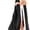 Black, variant on Wrongduck Women's 2 Piece Sets Boho Color Block Sleeveless Maxi Dress Matching Shorts with Pockets
