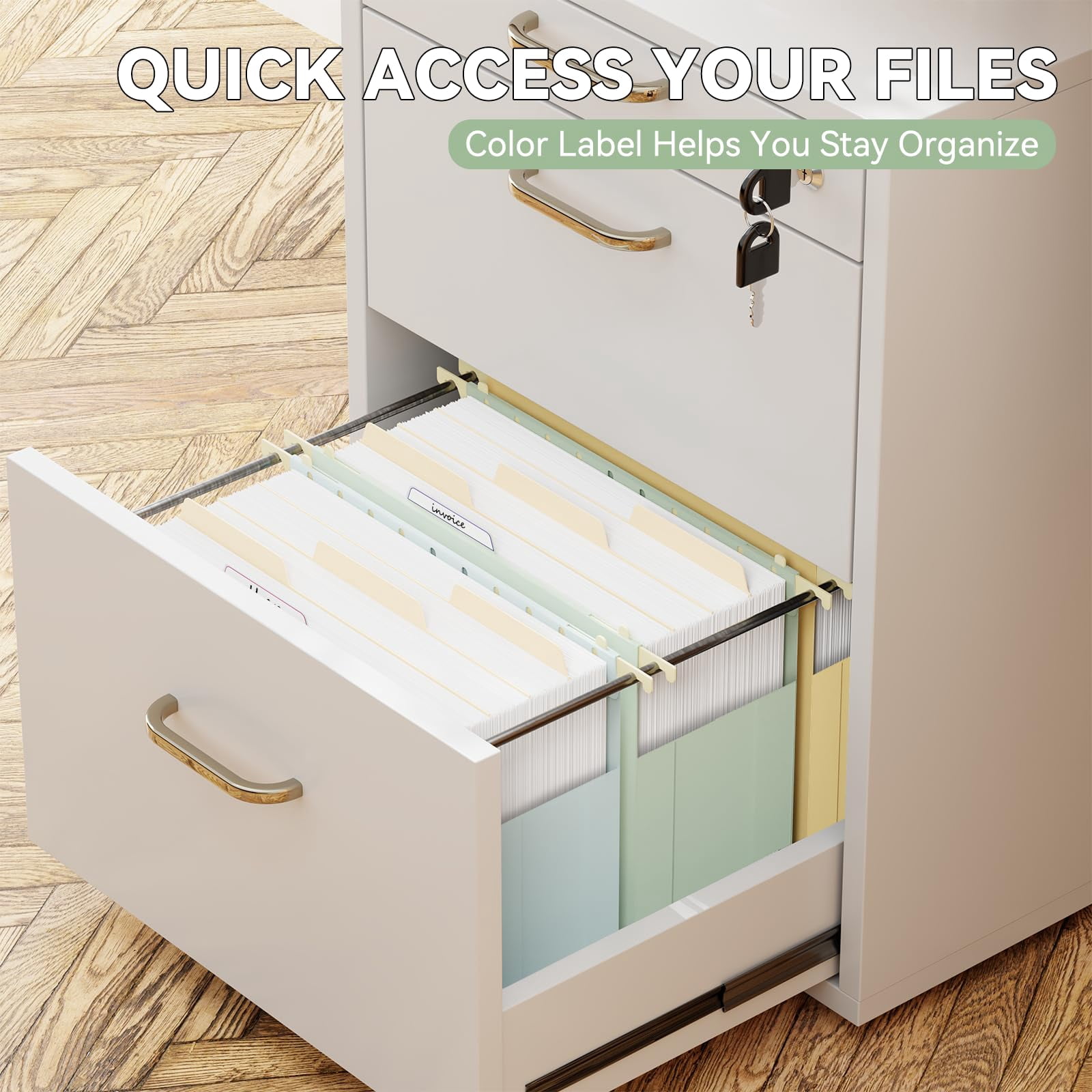 Extra Capacity Plastic Hanging File Folders Letter Size 6 Pack Heavy Duty 4" Expansion For Bulky Files Pastel Color With Tabs Filing Cabinet Organizer Office Home School