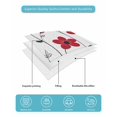 thumbnail image 5 of Quilts Twin Size, Red Spring Floral Soft Comforter Bedding Set for Bed, Elegant Summer Botanical Pastoral Lightweight Quilted Bedspread with Pillow Cover(2 Pieces) for All Season, 68x86 Inch, 5 of 6