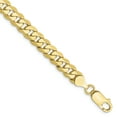 thumbnail image 1 of 10k Yellow Gold 6.75mm Curb Chain Bracelet Beveled, 1 of 5