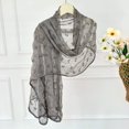 thumbnail image 6 of Fewfanhot Women Printed Sheer Crinkle Scarf Lightweight Long Neck Wrap Breathable Summer Shawl Accessory, 6 of 7