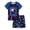 Black/Blue Neon Soccer (Tee & Shorts), variant on Boys Summer Pajama Set, 2-Piece Jeep Camo PJs - Short Sleeves & Shorts Soft Sleepwear Size 14