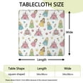 thumbnail image 2 of Pastel Princess Castle Pattern Square Fitted Tablecloth with Elastic Edge,Square Table Cover,Washable Elastic Table Cover for Home Kitchen Party Decor 34"x34", 2 of 6