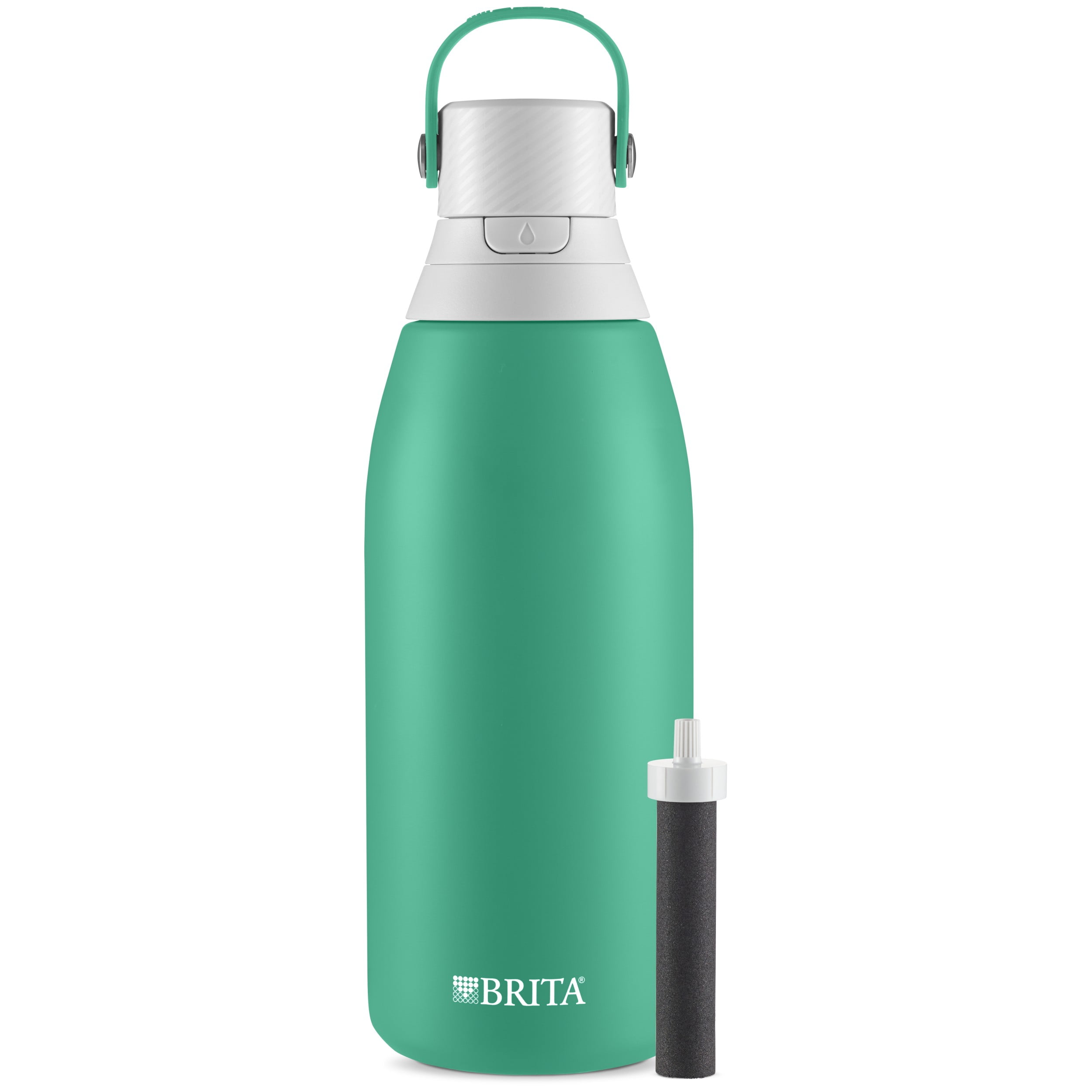 Brita Premium Filtered 32 Oz Jade Stainless Steel Water Bottle