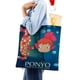 thumbnail image 4 of Ponyo en el Acantilado Bolso de tela con estampado de lienzo para mujer, bolsa de compras reutilizable y estética, con cremallera interior, regalo para mujer,40*40cm., 4 of 6