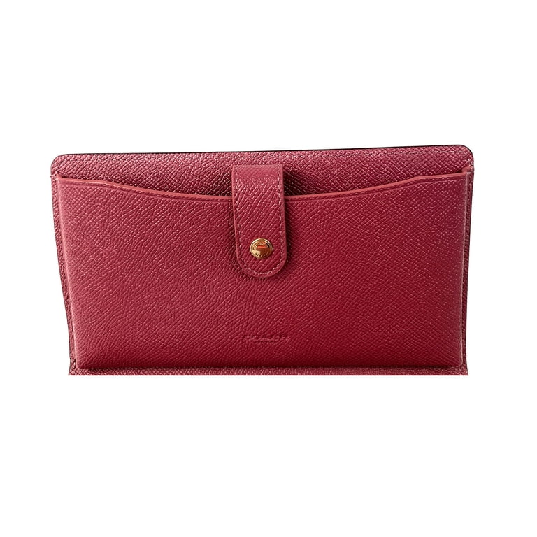 Coach Women s Crossgrain Leather Tech Phone Wallet Pink Lemonade