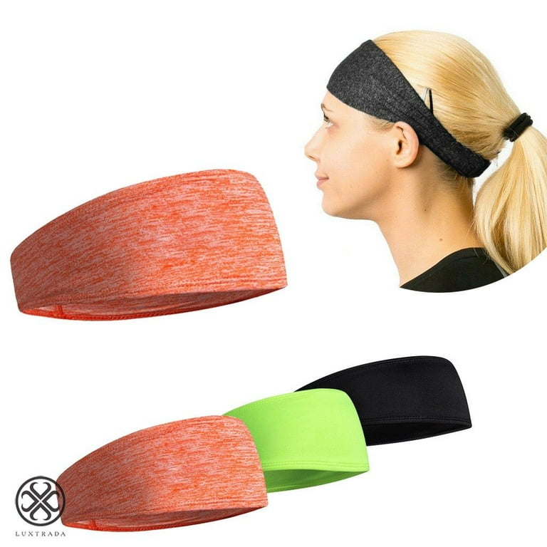 Elastic fabric headband for running fitness black