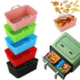thumbnail image 1 of Hicess Silicone Air Fryer Pot Tray Liners BPA-Free Air Fryer Basket Replacement Air Fryer Liners for Clean Cooking Replacement for Parchment Liner Paper, 1 of 8