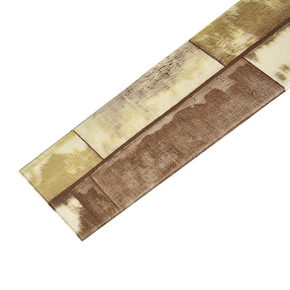 Moins de 5 Autocollants Muraux PVC Plastique Imitation Grain de Bois Massif Imperméable pour Salon