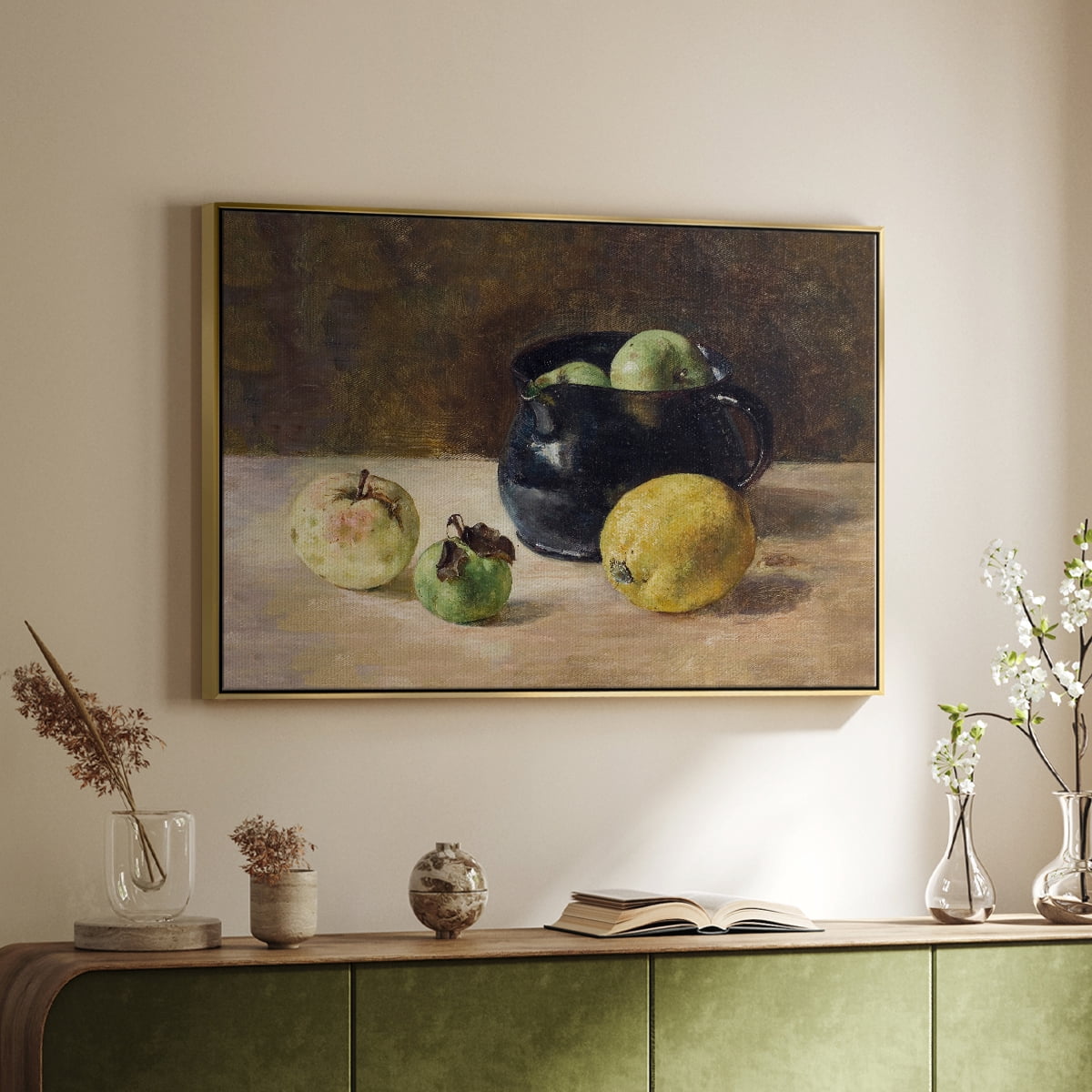 Vintage Botanical Print-LXVI By Wexford Home Framed in Gold Wood Gallery Wrapped Canvas 27 in. x 41 in.