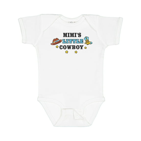 Inktastic Mimis Little Cowboy with Cowboy Hat and Boots Boys Baby Bodysuit