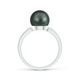 thumbnail image 2 of ANGARA Classic Tahitian Cultured Pearl Solitaire Ring in 14K White Gold for Women | June Birthstone, Birthday, Anniversary, Jewelry Gift for Women | Pearl Ring, 2 of 7