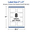 thumbnail image 6 of Avery 2" x 3" Labels, Double Black Border, 80 ct, Matte, Double Black Border, 6 of 10