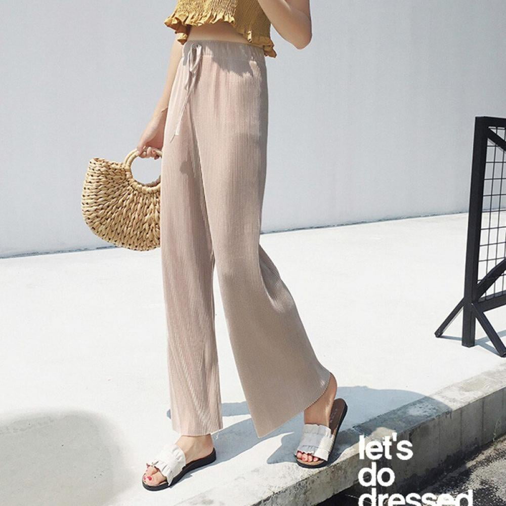 Fashion ice silk chiffon pleated wide 