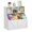 Pure white Y26, variant on FunsLane 3-Tier Kids Bookshelf with Toy Storage Bins & Cabinet – Step Shelves, Child-Safe, Easy Assembly for Playroom, Nursery, Bedroom (White)