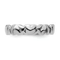 thumbnail image 5 of Sterling Silver Rhodium Hearts Ring, 5 of 11
