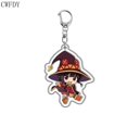 thumbnail image 4 of LLavero de Anime Konosuba para hombres y mujeres, figuras de dibujos animados acrílicos, Satou, Kazuma, Megumin, Aqua Darkness, colgante, joyería, regalos de navidad, 4 of 4