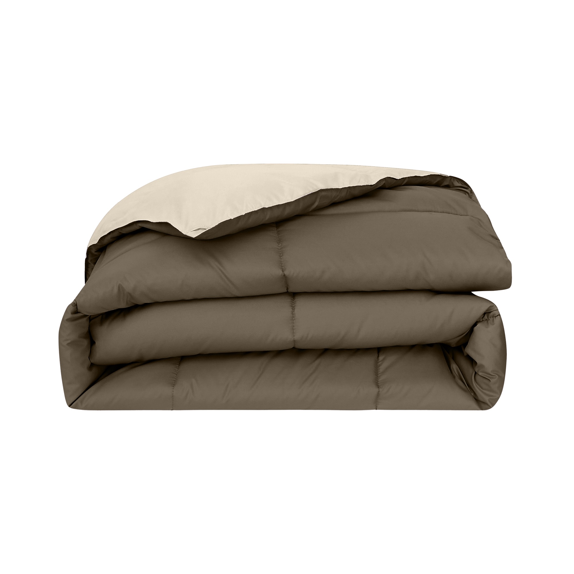 Modern Threads Down Alternative Reversible Comforter Stone & Champagne Twin