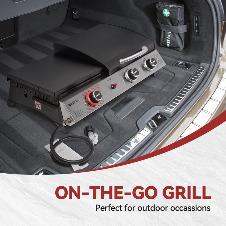 Royal Gourmet PD1305H 3-Burner Gas Griddle with Side Burner photo 3