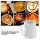 thumbnail image 3 of Jarra de espuma de leche de acero inoxidable de 350 ml lavable a máquina Taza de café Latte Art Jarra de espumador de leche(Blanco) EOTVIA NO, 3 of 4
