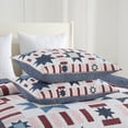 thumbnail image 4 of 3 Pieces Quilt Set Soft Modern Style Star Rectangle Pattern Bedspread Set Lightweight Bedspread Set, 4 of 8