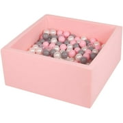 TRENDBOX Ball Pit Kids Ball Pit Memory Foam Ball Pit Square Ball Pits for Toddlers Babies Ball Pit Balls NOT Included - Pink