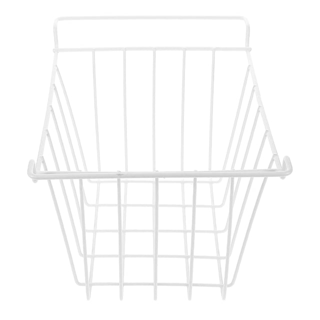 PAMINGONO Freezer Organizer Drawers Metal Storage Basket White Iron Freezer Drawer Organizer 1Set