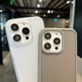 thumbnail image 4 of Shockproof Case For iPhone 16 Pro, Translucent Matte Frosted Back with Soft TPU Bumper Protective Cover, Slim Anti-Fingerprint Slim Fit Rugged Shield For iPhone 16 Pro, White, 4 of 8