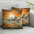 thumbnail image 3 of Shiartex Short Plush Pillowcase 1 Piece - A Galloping Horse for Home Decor White, 3 of 5