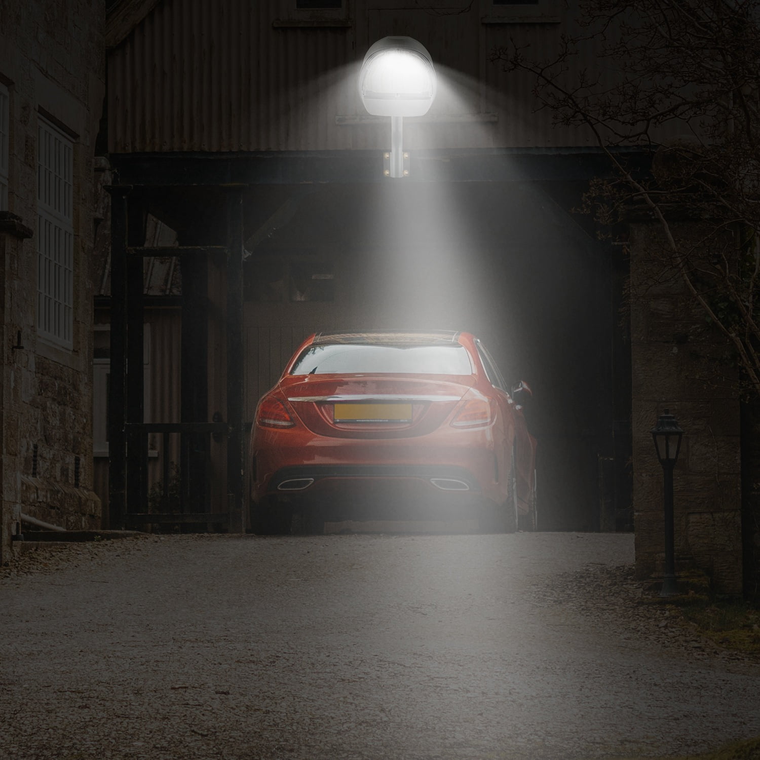Moclever Wall Pack LED Lights, 24W/2350lm Outdoor LED Lights with 144LEDs Photocell Sensor Street Lamp IP65 Waterproof 120° Wide Angle Lighting for Garage Garden Pathway