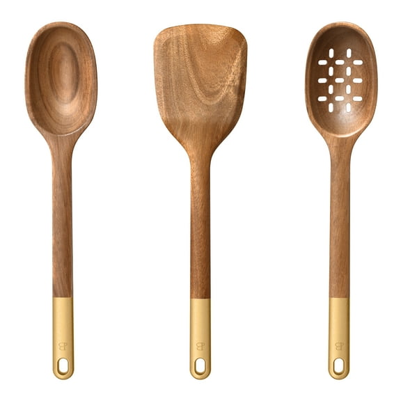 Beautiful 3-Piece Wood Kitchen Utensil Set by Drew Barrymore