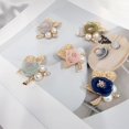 thumbnail image 6 of CZ Flower Brooches for Women Elegant Flowers Pins for Clothes Fabric Floral Brooch Lapel Pin Corsage Accessories Pearl Crystal Corsage Wedding Dancing Party Ceremony Banquet Fashion Jewelry, 6 of 6