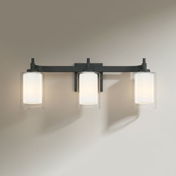 Possini Euro Design Possini Euro Bolaire 22 1/2" Wide Matte Black 3-Light Bath Light