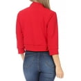 thumbnail image 3 of Women's Casual 3/4 Sleeve Bolero Open Front Cardigan Jacket, 3 of 6
