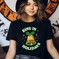 thumbnail image 3 of Ring In Holidays Shirt | Festive Bell Graphic Tee for Adults, Dark Heather, Size 3XL, 3 of 6
