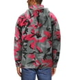 thumbnail image 2 of Men's Heavyweight Army Hunting Camo Removable Hood Quilted Insulated Jacket (Red/Grey Camo, 5XL), 2 of 6