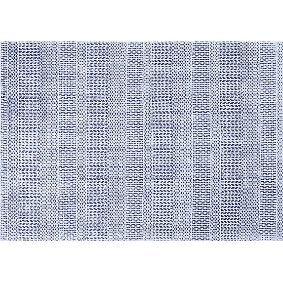 Ahgly Company Machine Washable Indoor Rectangle Oriental Blue Industrial Area Rugs, 5' x 7'