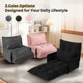 thumbnail image 6 of Centilab Single Folding Sofa Bed Chair with Pillows, 5 Position Adjustable Sleeper Chair Convertible Lounge Sofa with Armrest Floor Seating for Living Room Bedroom, Black, 6 of 8