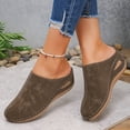thumbnail image 3 of Wensltd Wedge Heel Shoes Women Closed Toe Sandals Trendy Shoes for Summer Beach and Outdoor Wear Solid Color Design Brown, 3 of 5