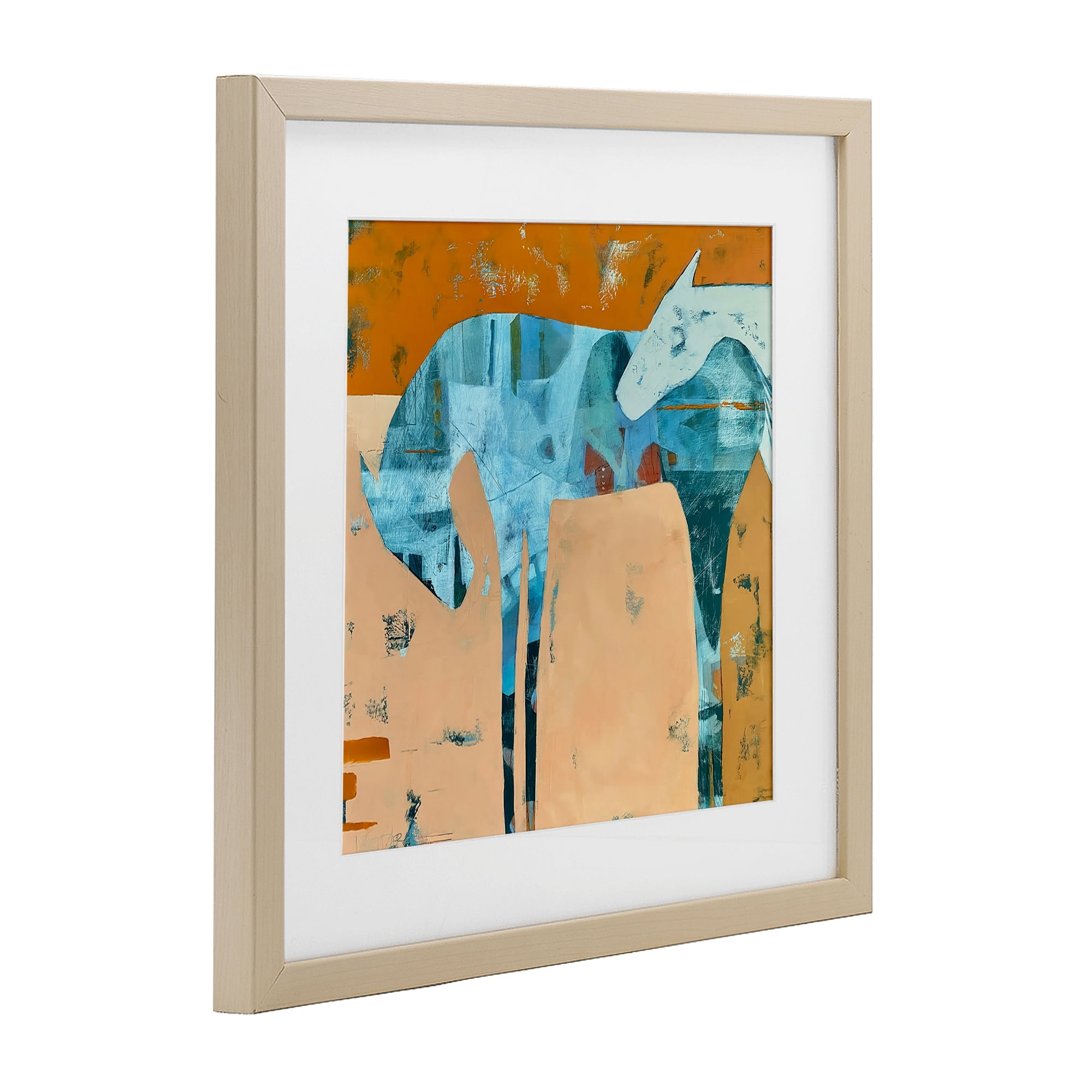 Kindred Crush Horses Birch Framed Print Under Glass, design by Dianna Fritzler