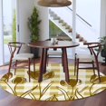 thumbnail image 4 of Yellow Tulip Round Area&nbsp;Rug 5ft Yellow Flower Silhouette Non-Slip&nbsp;Washable Circle Rugs Soft Felt Indoor Floor Mat for Bedroom Kitchen Living Room Bathroom, 4 of 9