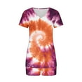 thumbnail image 5 of Summer Savings Clearance! Titcea Women's Pajama Sets Pleated Front V Neck Fashion Printed Short Sleeve Short Sets Loose Comfort Summer Casual Loungewear Sets, Gifts for Her, 5 of 5