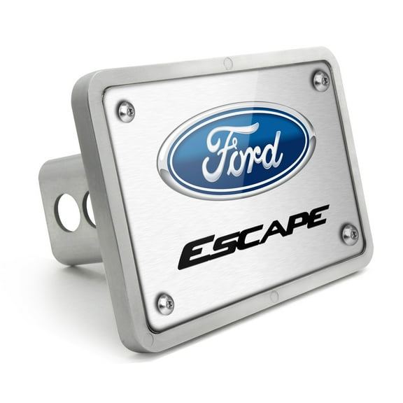 Ford Escape UV Graphic Brushed Silver Billet Aluminum 2 inch Tow Hitch Cover