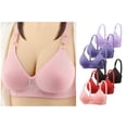 thumbnail image 4 of Hjlmsx Push Up Bras for Women No Underwire Seamless Lace Wireless Comfort Everyday Bras Full Coverage Adjustable Breathable Bra 3 Pack, 4 of 4