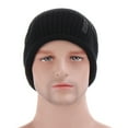 thumbnail image 4 of Dyfzdhu Men Knitting Wool Hemming Beanie Winter Keep Warm Tie-Dye Printing Hat Cap Black, 4 of 5