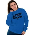 thumbnail image 3 of Funny Graduation Later Educator Unisex Plus Fleece Graphic Sweatshirt Brisco Brands 5X, 3 of 5